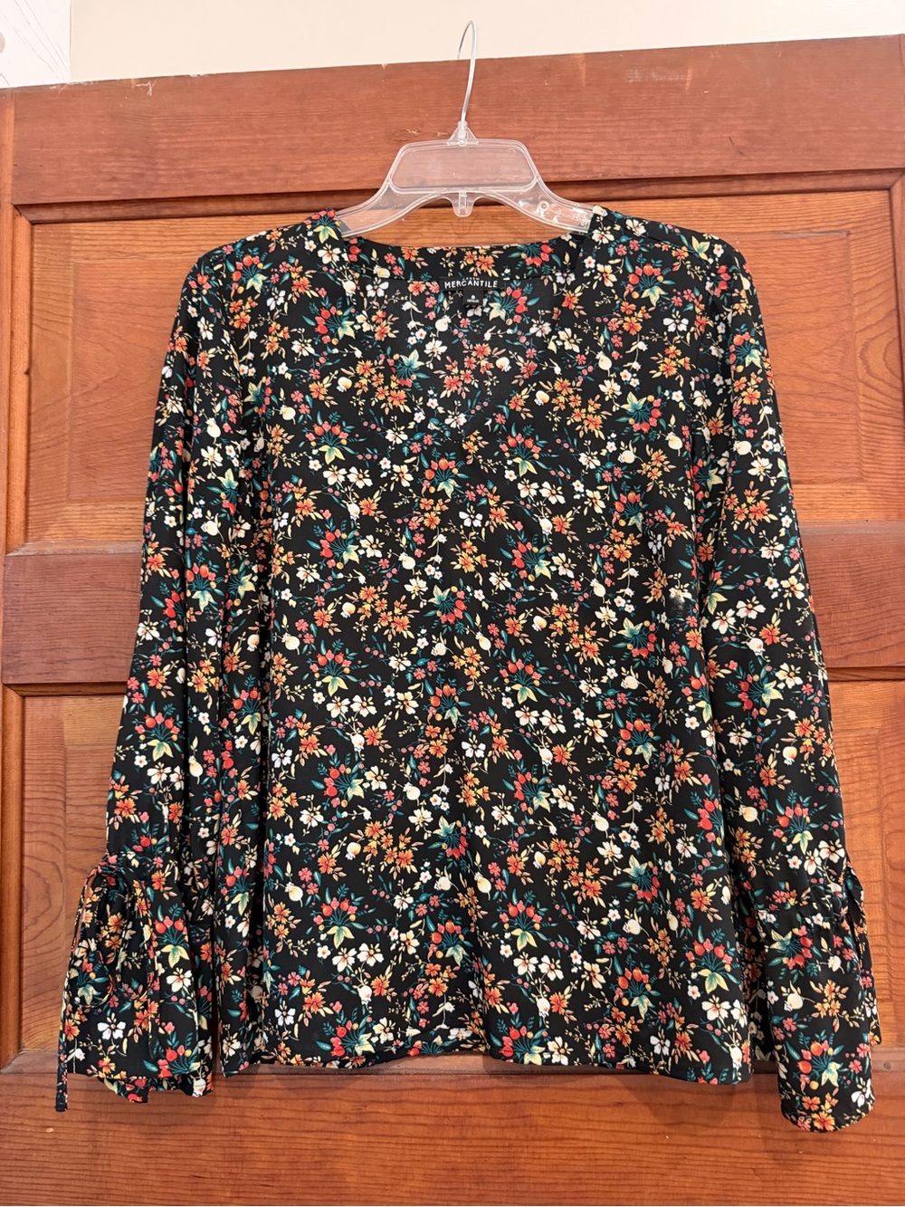 J. Crew Mercantile Floral Long-Sleeve Top
